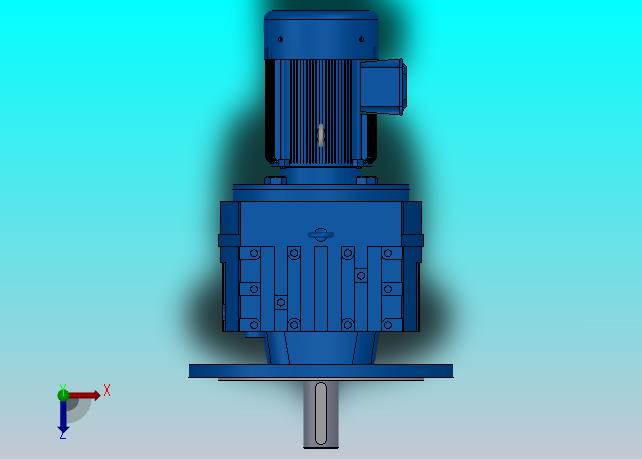 RF97法兰轴伸式安装斜齿轮减速机RF97-Y0.55-8P-80-M1-0°-Φ450
