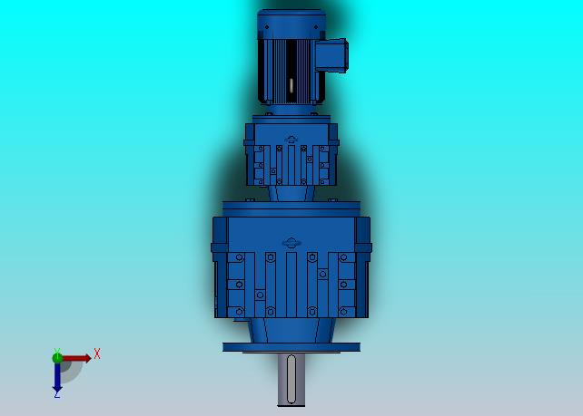 RF107R77法兰轴伸式组合型斜齿轮减速机RF107R77-Y0.55-4P-80-M1-0°-Φ350