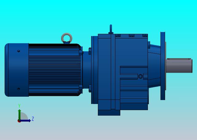 RF107法兰轴伸式安装斜齿轮减速机RF107-Y5.5-4P-132S-M1-0°-Φ350