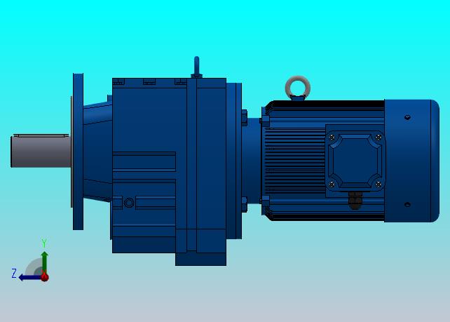 RF107法兰轴伸式安装斜齿轮减速机RF107-Y5.5-4P-132S-M1-0°-Φ350