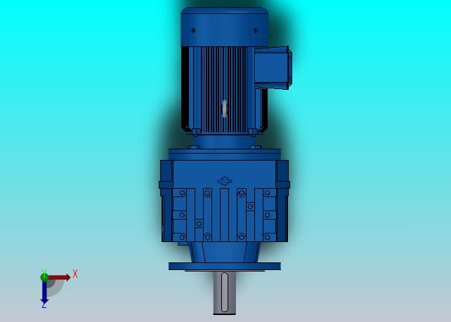 RF107法兰轴伸式安装斜齿轮减速机RF107-Y5.5-4P-132S-M1-0°-Φ350