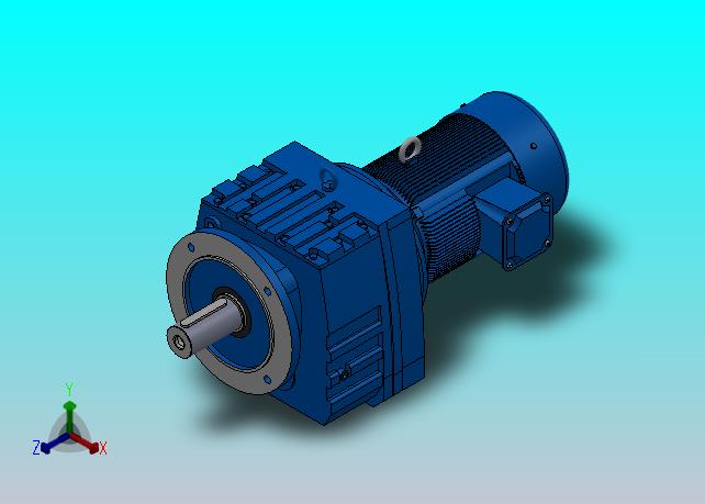 RF107法兰轴伸式安装斜齿轮减速机RF107-Y5.5-4P-132S-M1-0°-Φ350