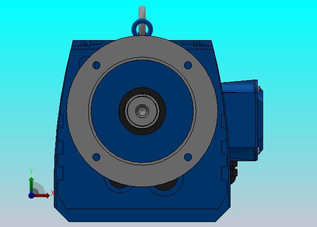 RF107法兰轴伸式安装斜齿轮减速机RF107-Y18.5-4P-180M-M1-0°-Φ350