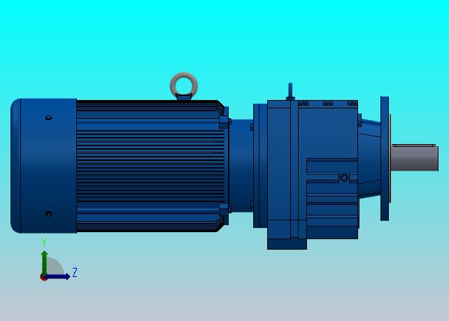 RF107法兰轴伸式安装斜齿轮减速机RF107-Y18.5-4P-180M-M1-0°-Φ350