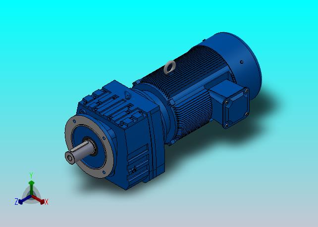 RF107法兰轴伸式安装斜齿轮减速机RF107-Y18.5-4P-180M-M1-0°-Φ350