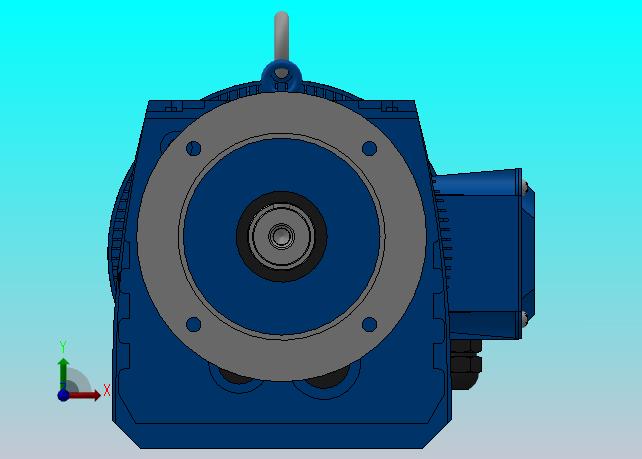 RF107法兰轴伸式安装斜齿轮减速机RF107-Y30-4P-200L-M1-0°-Φ350