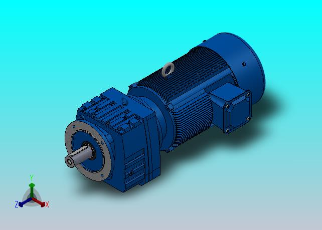 RF107法兰轴伸式安装斜齿轮减速机RF107-Y30-4P-200L-M1-0°-Φ350