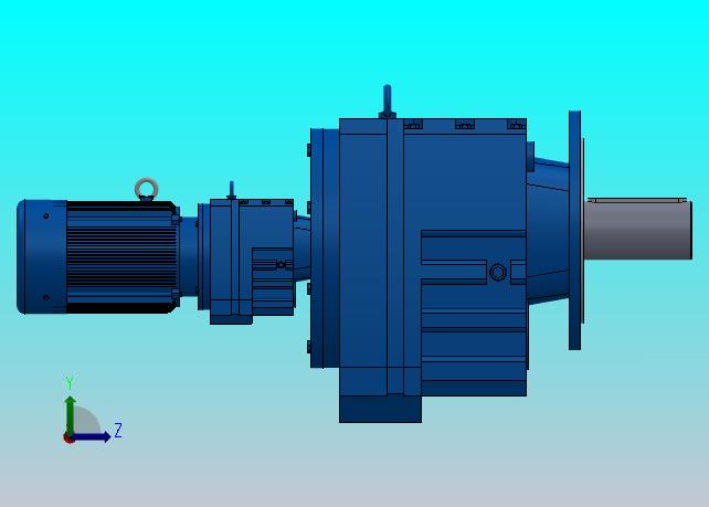 RF147R77法兰轴伸式组合型斜齿轮减速机RF147R77-Y2.2-4P-100-M1-0°-Φ550