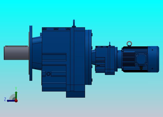 RF147R77法兰轴伸式组合型斜齿轮减速机RF147R77-Y2.2-4P-100-M1-0°-Φ550