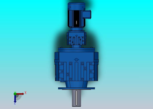 RF147R77法兰轴伸式组合型斜齿轮减速机RF147R77-Y2.2-4P-100-M1-0°-Φ550