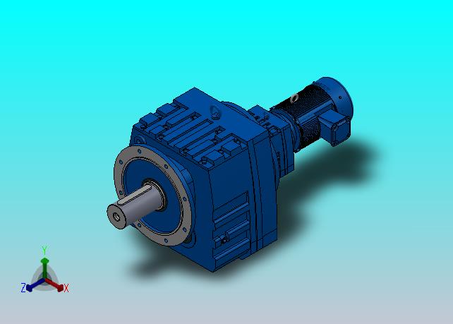 RF147R77法兰轴伸式组合型斜齿轮减速机RF147R77-Y2.2-4P-100-M1-0°-Φ550