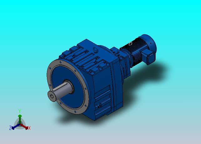 RF147R77法兰轴伸式组合型斜齿轮减速机RF147R77-Y3-4P-100-M1-0°-Φ450