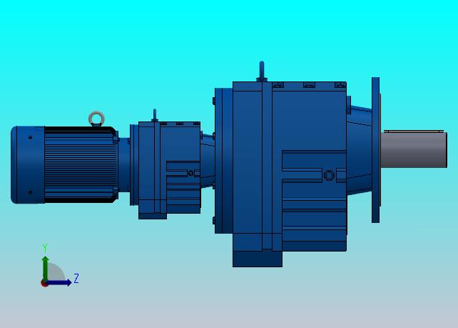 RF147R87法兰轴伸式组合型斜齿轮减速机RF147R87-Y5.5-4P-132S-M1-0°-Φ450