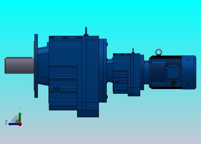 RF147R87法兰轴伸式组合型斜齿轮减速机RF147R87-Y5.5-4P-132S-M1-0°-Φ450