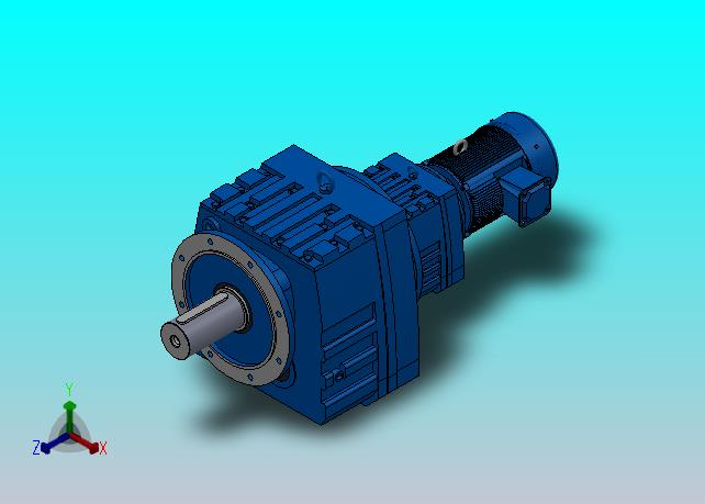 RF147R87法兰轴伸式组合型斜齿轮减速机RF147R87-Y5.5-4P-132S-M1-0°-Φ450