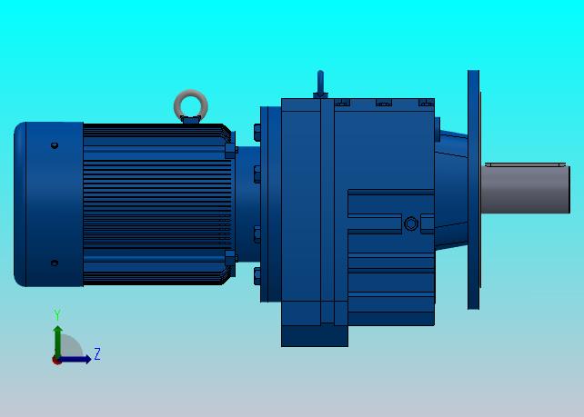 RF147法兰轴伸式安装斜齿轮减速机RF147-Y18.5-4P-180M-M1-0°-Φ450