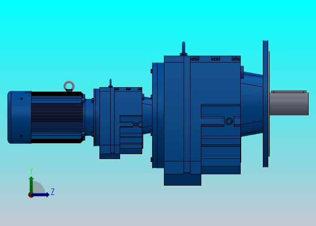 RF167R97法兰轴伸式组合型斜齿轮减速机RF167R97-Y11-4P-160M-M1-0°-Φ660