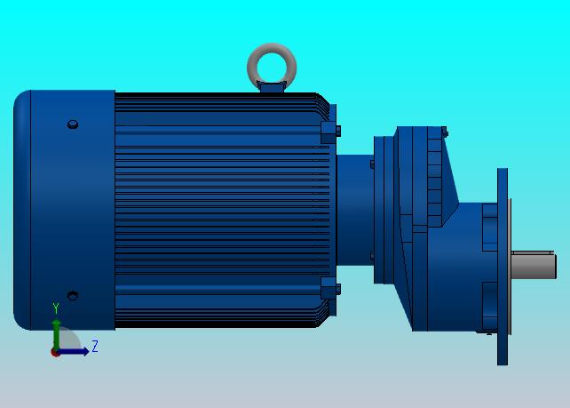 RXF37法兰轴伸式安装斜齿轮减速机RX37-Y1.1-4P-90S-M1-0°-Φ160