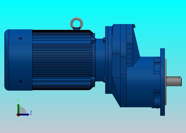 RXF57法兰轴伸式安装斜齿轮减速机RX57-Y0.25-4P-71-M1-0°-Φ160