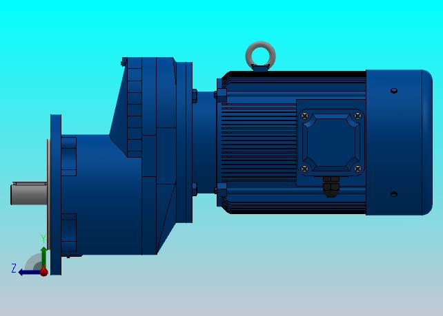 RXF57法兰轴伸式安装斜齿轮减速机RX57-Y0.25-4P-71-M1-0°-Φ160