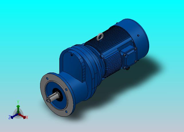 RXF57法兰轴伸式安装斜齿轮减速机RX57-Y0.25-4P-71-M1-0°-Φ160