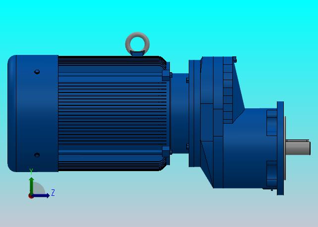 RXF57法兰轴伸式安装斜齿轮减速机RX57-Y0.75-4P-80-M1-0°-Φ140