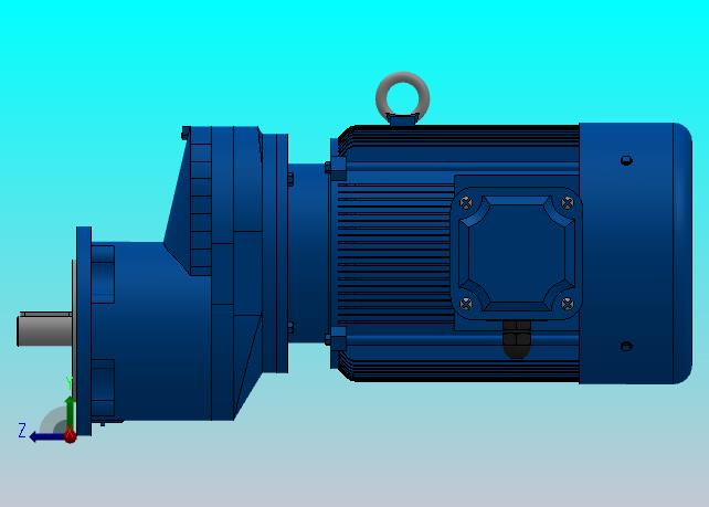 RXF57法兰轴伸式安装斜齿轮减速机RX57-Y0.75-4P-80-M1-0°-Φ140