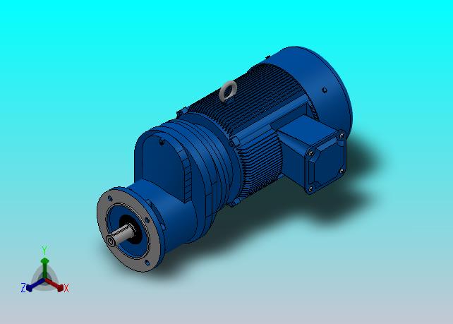 RXF57法兰轴伸式安装斜齿轮减速机RX57-Y0.75-4P-80-M1-0°-Φ140