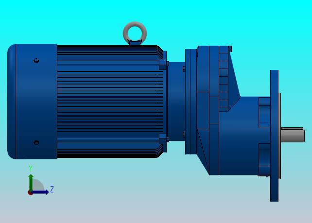 RXF57法兰轴伸式安装斜齿轮减速机RX57-Y0.75-4P-80-M1-0°-Φ200