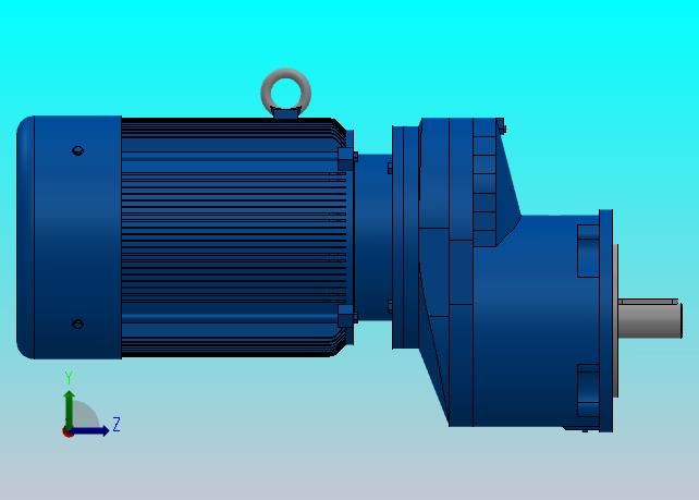 RXF67法兰轴伸式安装斜齿轮减速机RX67-Y0.55-4P-80-M1-0°-Φ160