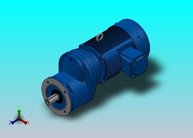 RXF67法兰轴伸式安装斜齿轮减速机RX67-Y0.55-4P-80-M1-0°-Φ160