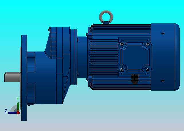 RXF67法兰轴伸式安装斜齿轮减速机RX67-Y1.1-4P-90S-M1-0°-Φ250