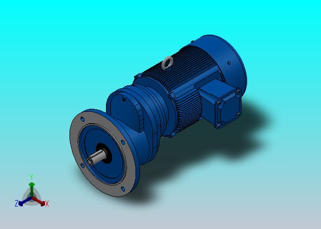 RXF67法兰轴伸式安装斜齿轮减速机RX67-Y1.1-4P-90S-M1-0°-Φ250