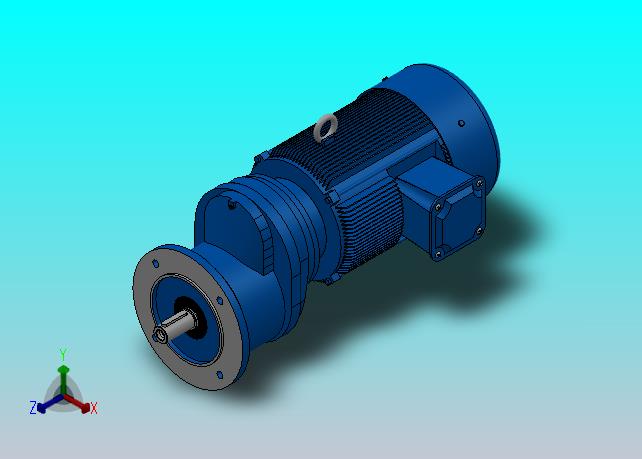 RXF67法兰轴伸式安装斜齿轮减速机RX67-Y1.5-4P-90L-M1-0°-Φ200