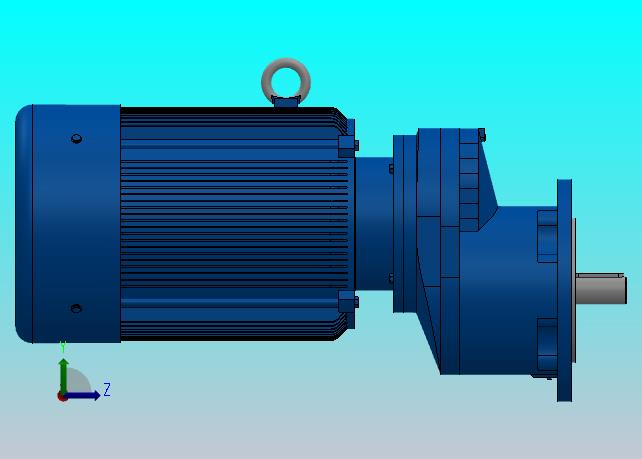 RXF67法兰轴伸式安装斜齿轮减速机RX67-Y2.2-4P-100-M1-0°-Φ200