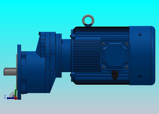RXF67法兰轴伸式安装斜齿轮减速机RX67-Y2.2-4P-100-M1-0°-Φ200
