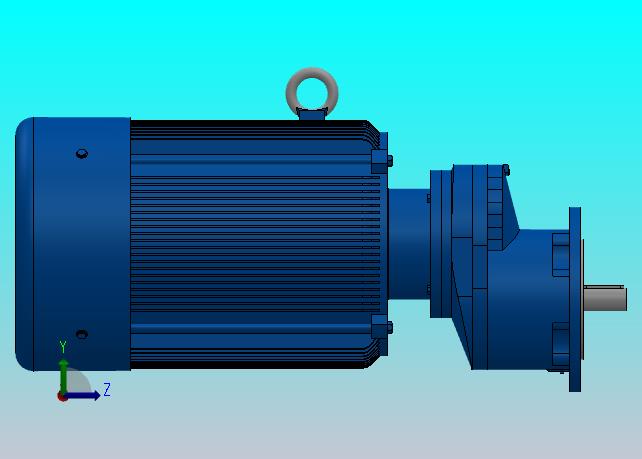 RXF67法兰轴伸式安装斜齿轮减速机RX67-Y7.5-4P-132M-M1-0°-Φ200