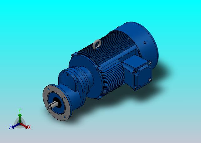 RXF67法兰轴伸式安装斜齿轮减速机RX67-Y7.5-4P-132M-M1-0°-Φ200