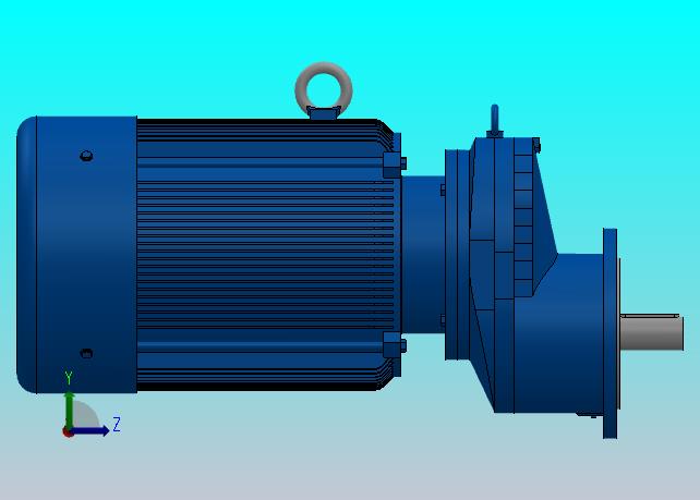 RXF87法兰轴伸式安装斜齿轮减速机RX87-Y11-4P-160M-M1-0°-Φ250
