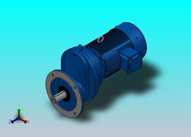 RXF97法兰轴伸式安装斜齿轮减速机RX97-Y7.5-4P-132M-M1-0°-Φ350