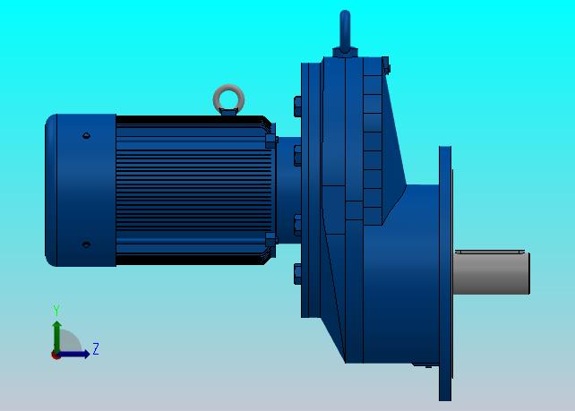 RXF157法兰轴伸式安装斜齿轮减速机RX157-Y5.5-8P-132S-M1-0°-Φ550
