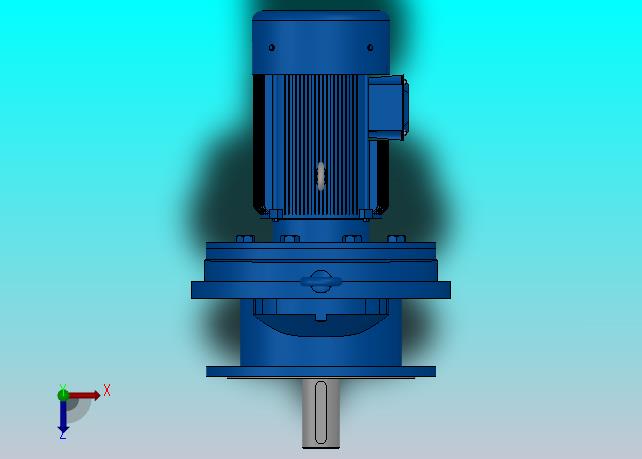 RXF157法兰轴伸式安装斜齿轮减速机RX157-Y5.5-8P-132S-M1-0°-Φ550