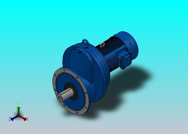 RXF157法兰轴伸式安装斜齿轮减速机RX157-Y5.5-8P-132S-M1-0°-Φ550