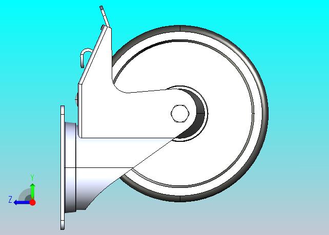 抗静电双制动转向脚轮D200 140×110_抗静电双制动转向脚轮D200 140×110