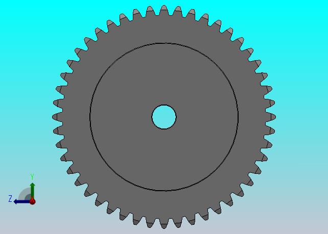 凸缘型模数1.5直齿轮压力角20°_GSDDC-1.5-48-15-dc8-A