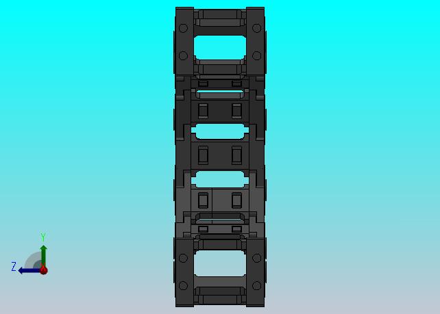 弯曲半径75内高30两侧打开型桥式拖链_DMD30BD-30-38-75R-30