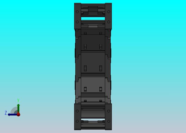 弯曲半径125内高45两侧打开型封闭式拖链_DMD45CD-45-60-125R-30