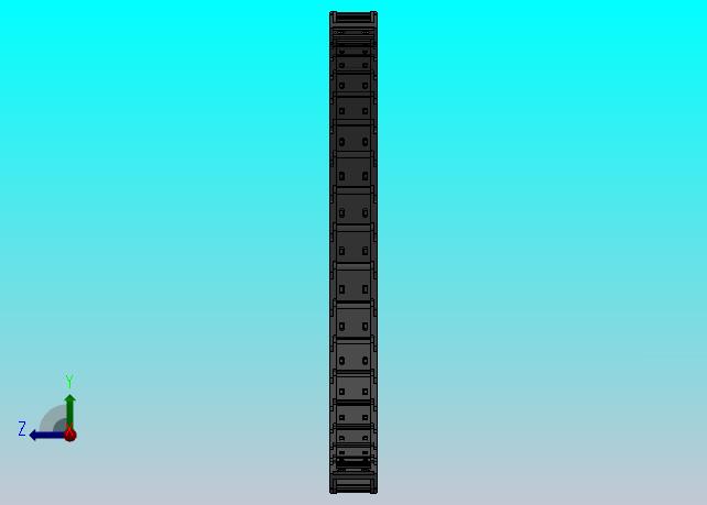 弯曲半径250内高25两侧打开型DB封闭式拖链_DMD25CDBA-25-38-250R-35