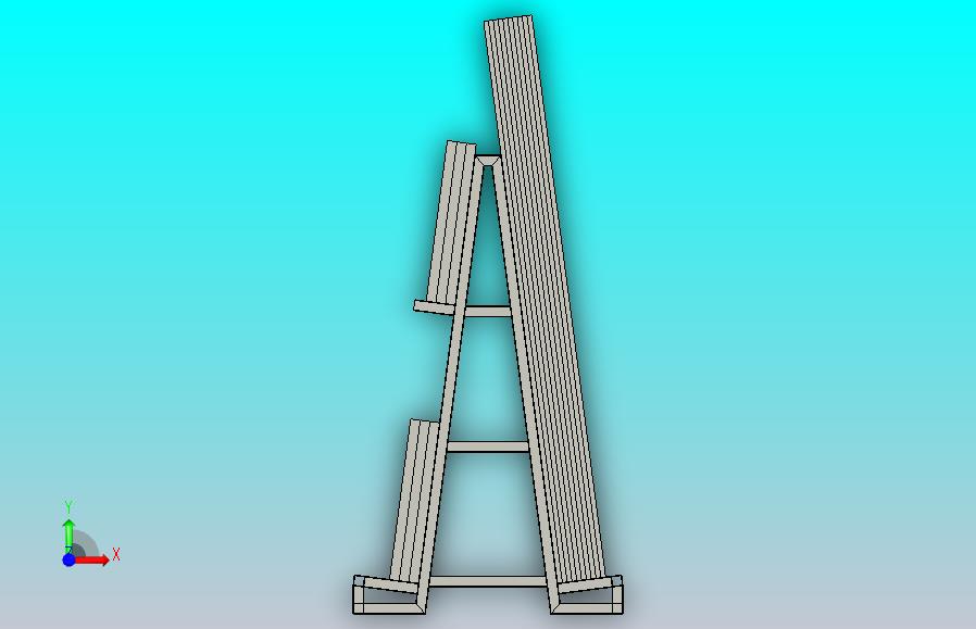 简易A字型支架货物架结构