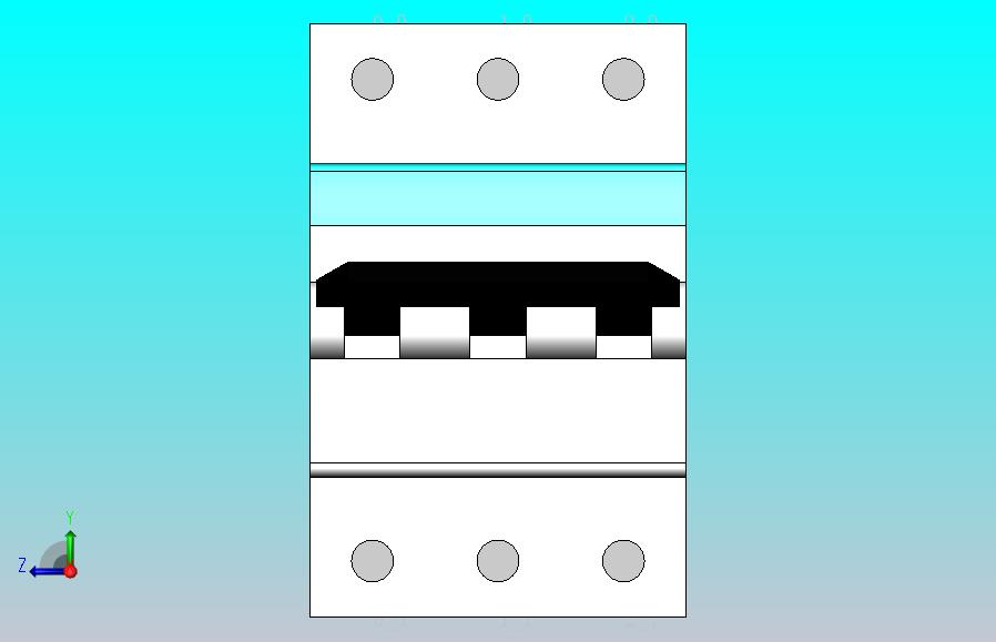 3P空气开关模型